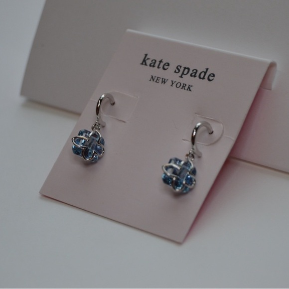NWT Kate Spade “Something Sparkly Spade Huggies” Earrings - Picture 4 of 12